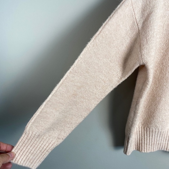 Magaschoni Light Peach Mock Neck Alpaca / Wool Blend LS Sweater Size XS Luxury - Picture 5 of 15